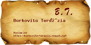 Borkovits Terézia névjegykártya