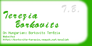 terezia borkovits business card